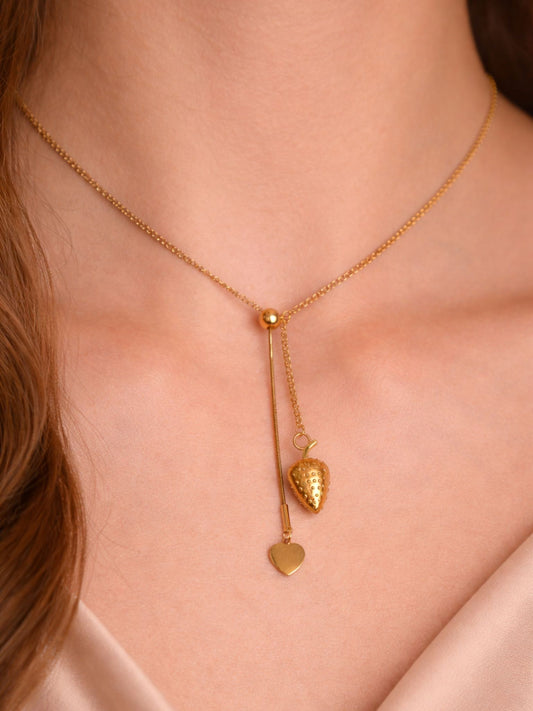 Golden Berry Drop Necklace