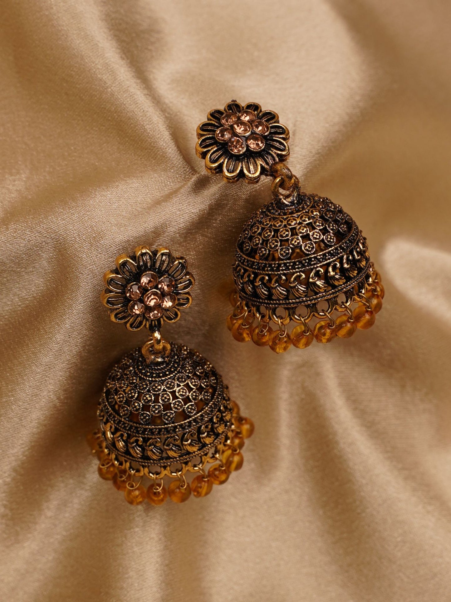 Amber Royale Jhumka Earrings