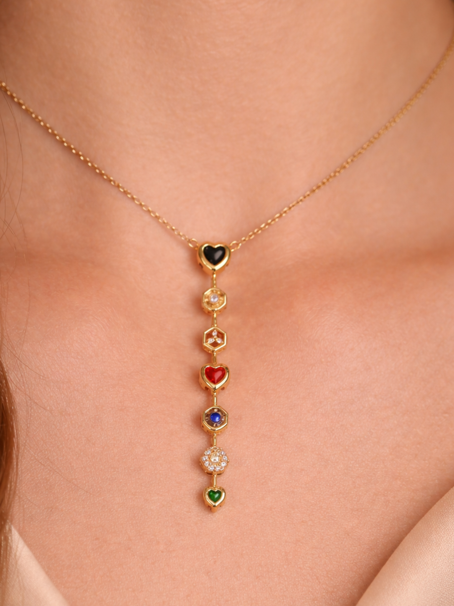 Prism Heart Drop Necklace
