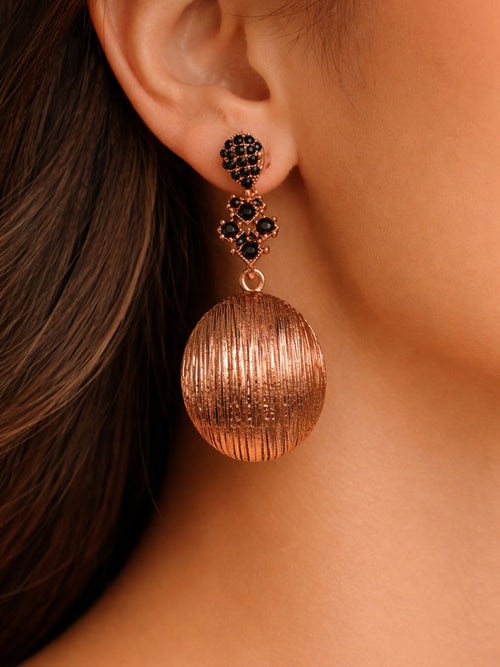 Noir Orb Statement Earrings