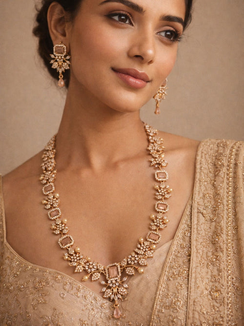 Blush Royale Crystal Necklace Set