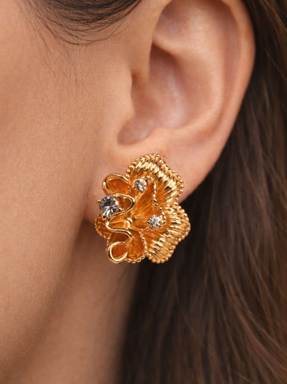 Amber Royale Floral Statement Earrings