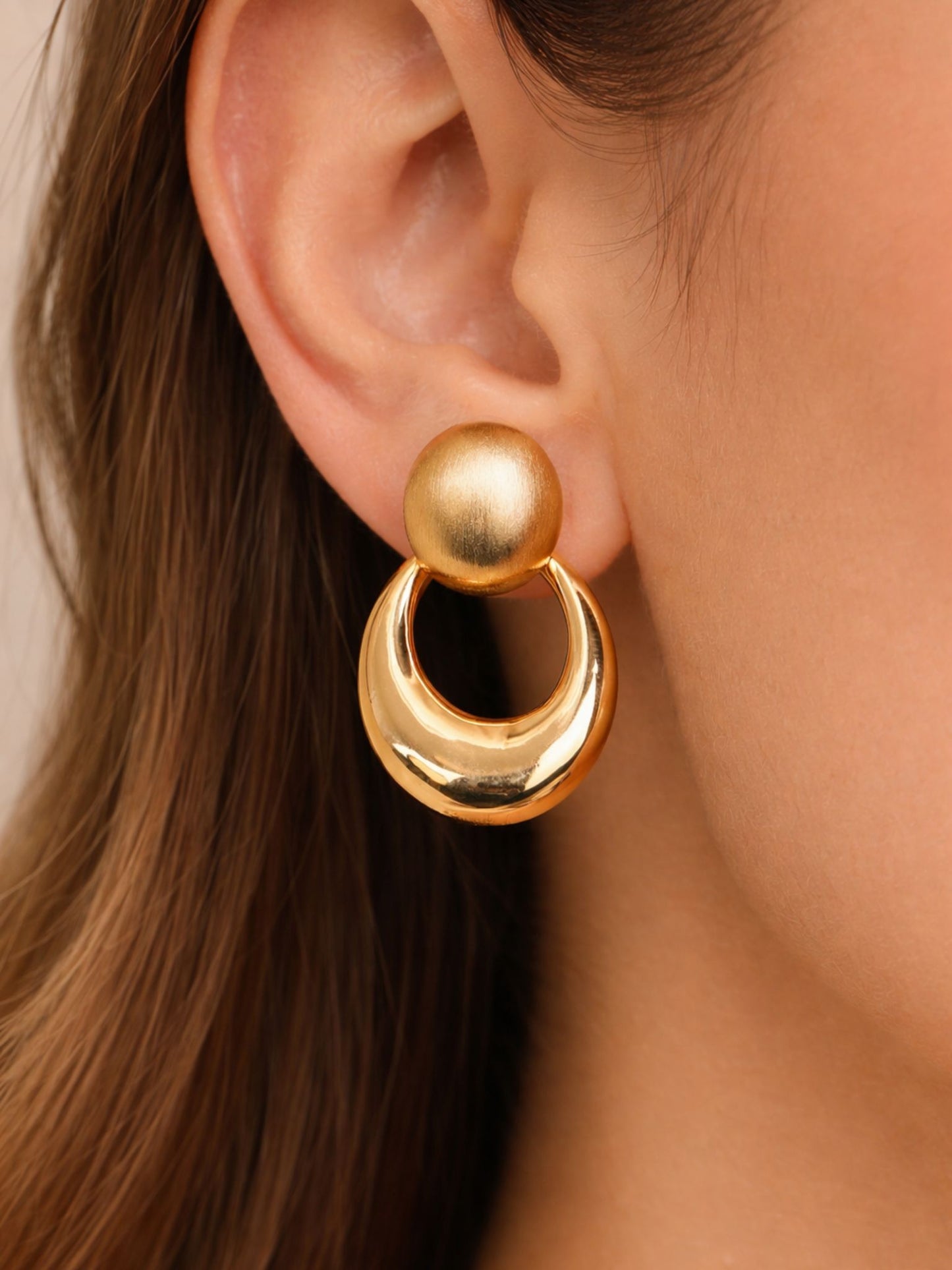 Luna Gold Drop Earrings