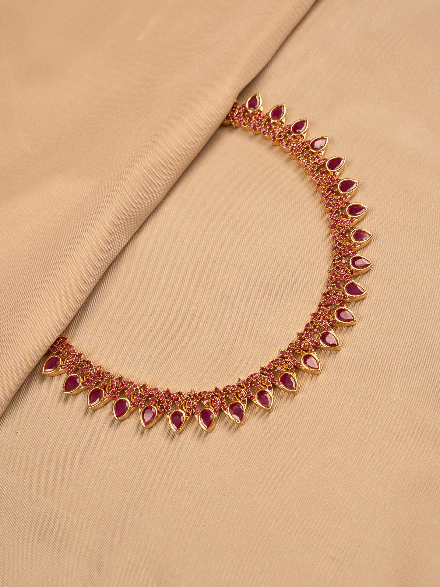 Royal Ruby Red Kundan Necklace Set