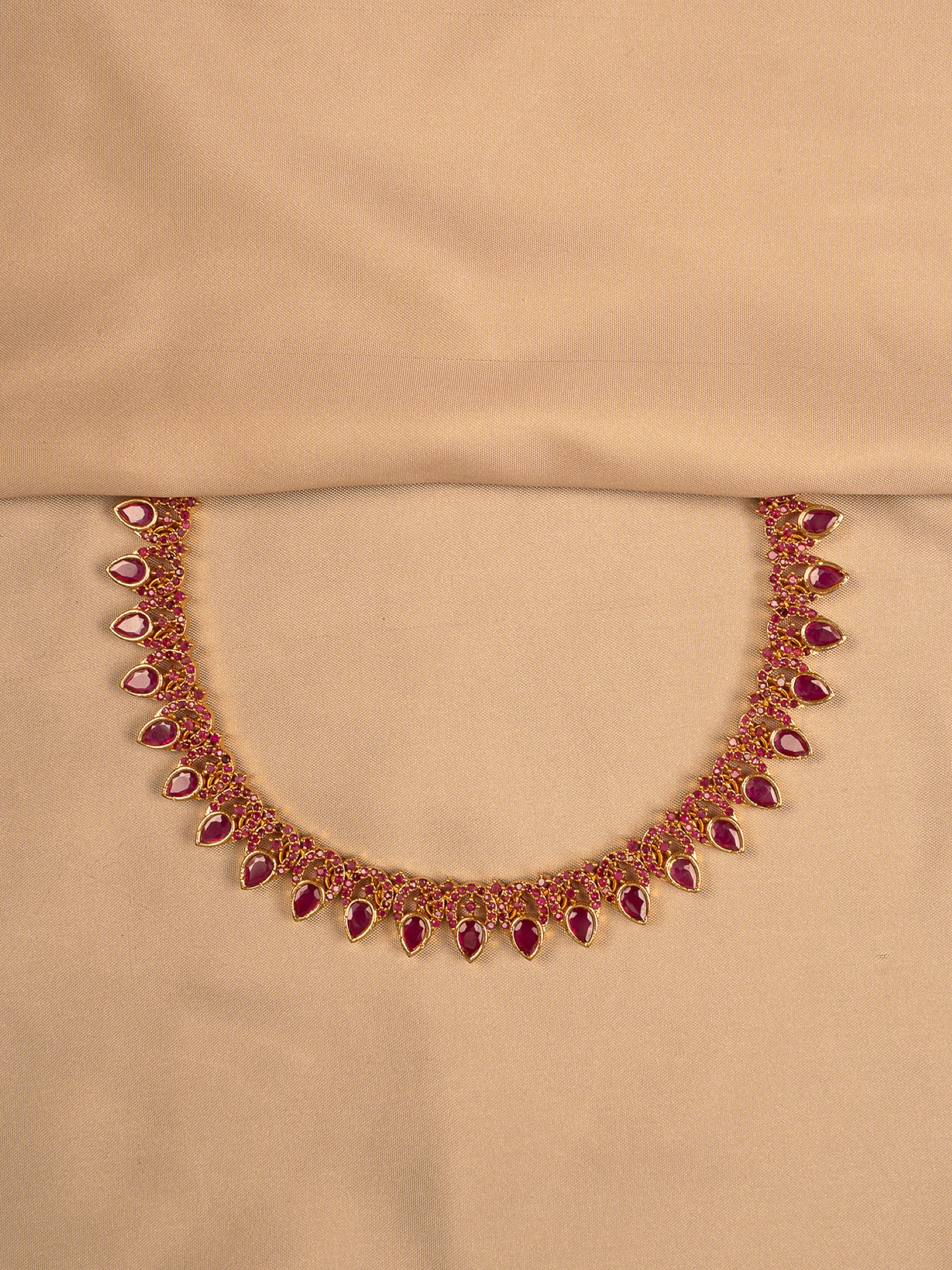 Royal Ruby Red Kundan Necklace Set