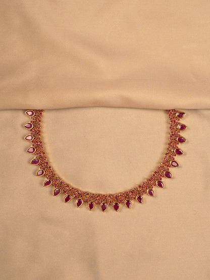 Royal Ruby Red Kundan Necklace Set