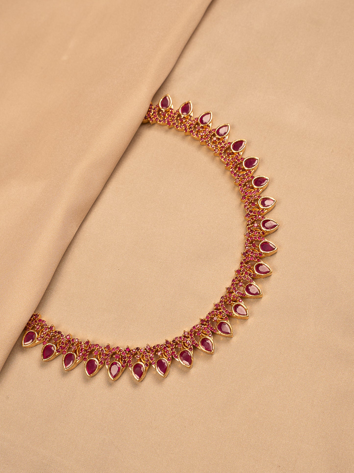 Royal Ruby Red Kundan Necklace Set