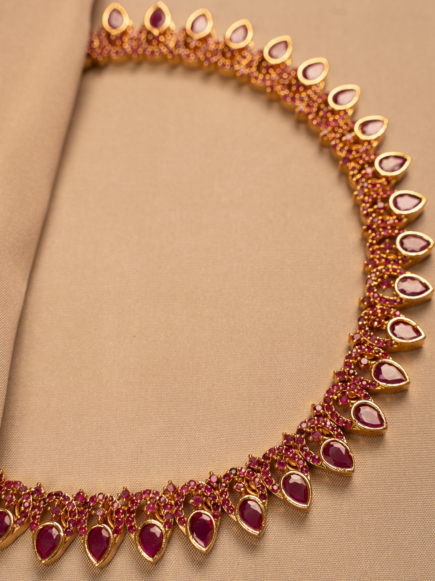 Royal Ruby Red Kundan Necklace Set