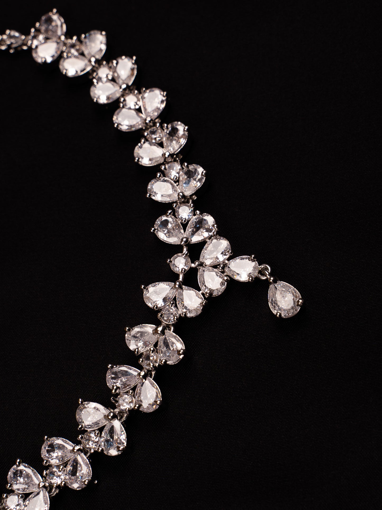 Crystal Bloom Statement Necklace Set