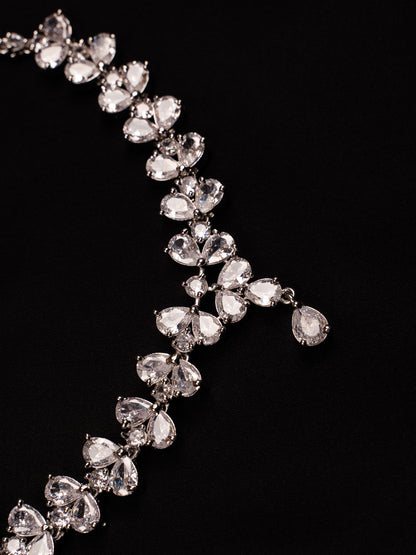 Crystal Bloom Statement Necklace Set