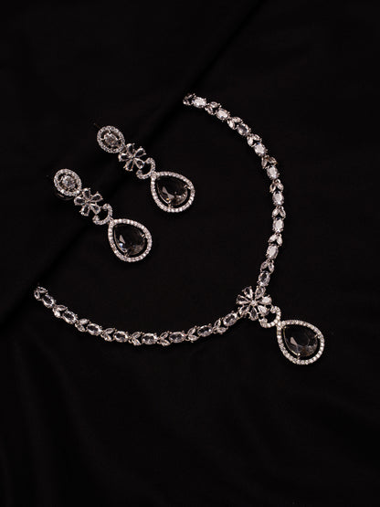 Midnight Spark Teardrop Necklace Set