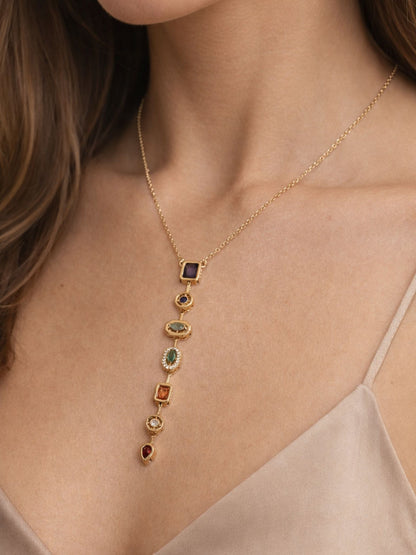 Regal Cascade Multi-Stone Necklace