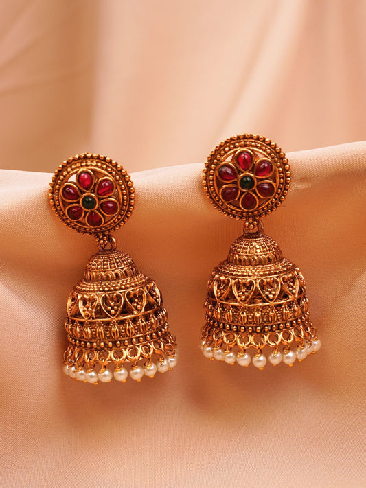 Royal Temple Antique Jhumkas