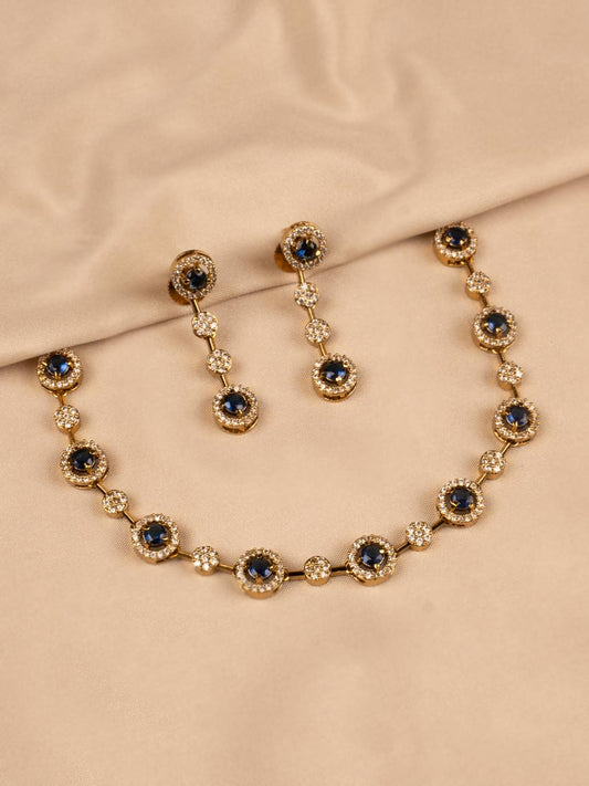 Blue and White Stone Necklace