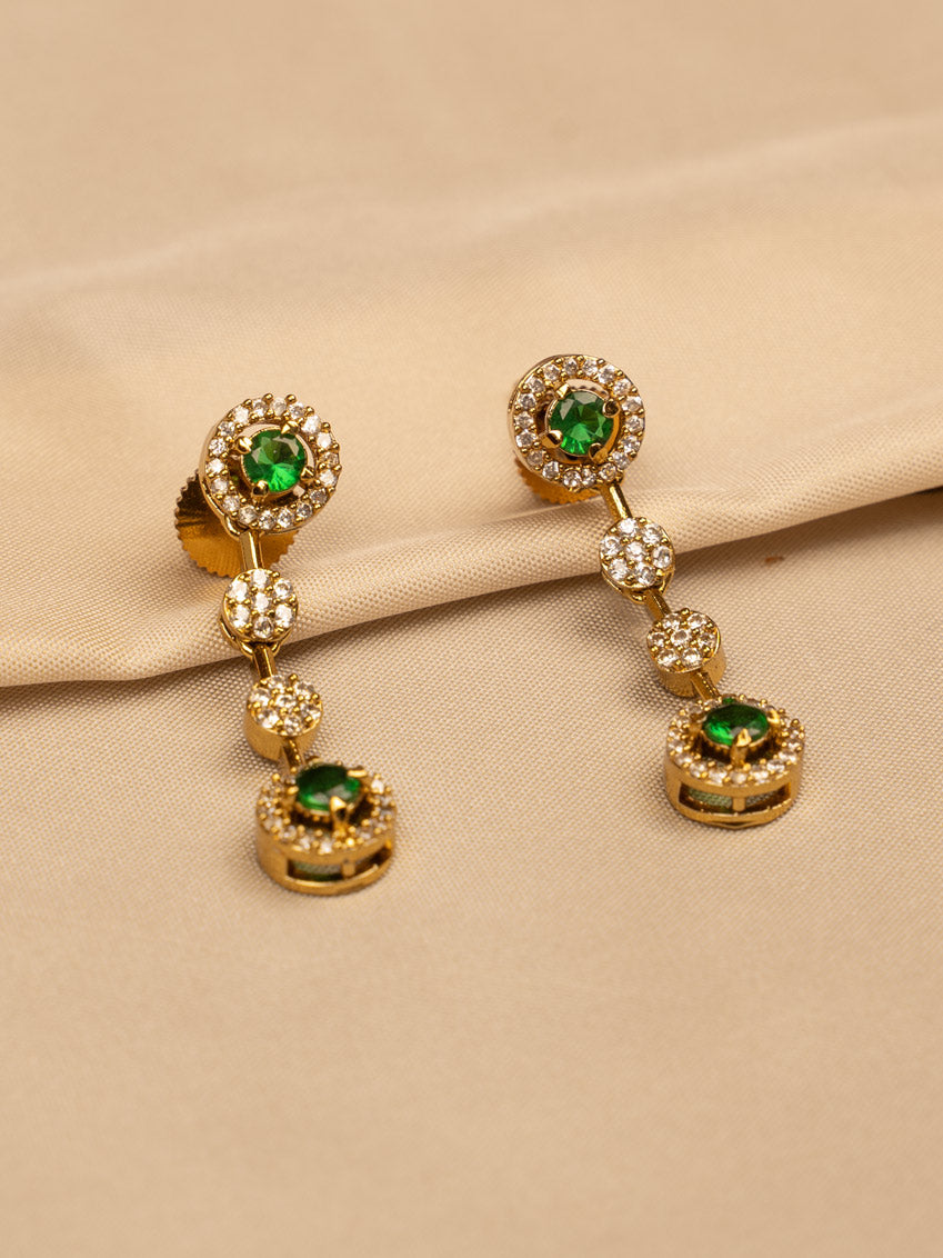Elegant Green & Stone Necklace Set KC456