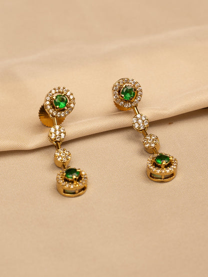 Elegant Green & Stone Necklace Set KC456