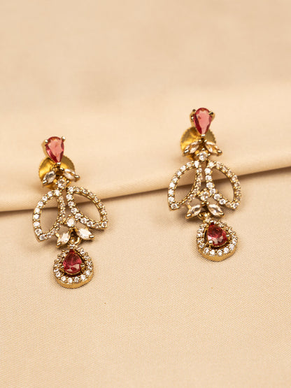 Red Simple Necklace Set – Elegant & Minimalistic KC604
