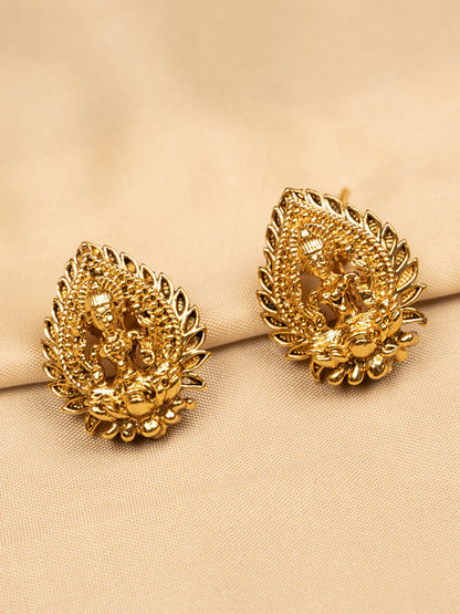 Lakshmi Round Pendant Long Chain Necklace KC599