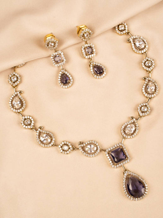 Exquisite Blue and White Stone Wedding Jewellery Set KC323