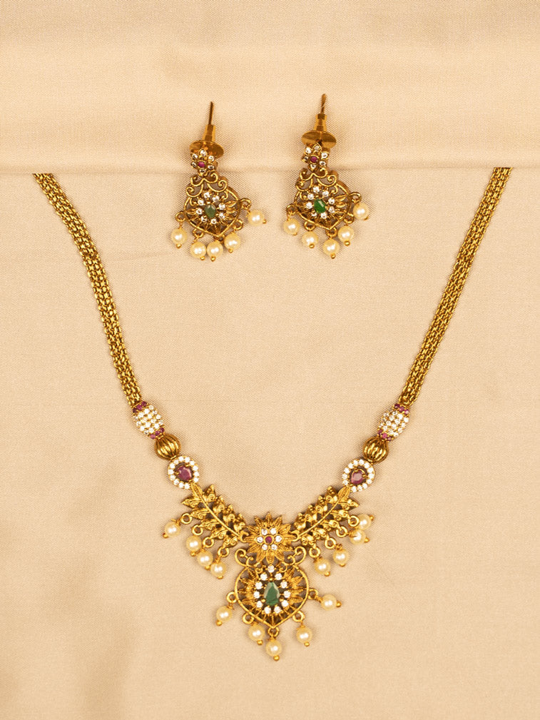 Exquisite Temple Jewellery Necklace Set