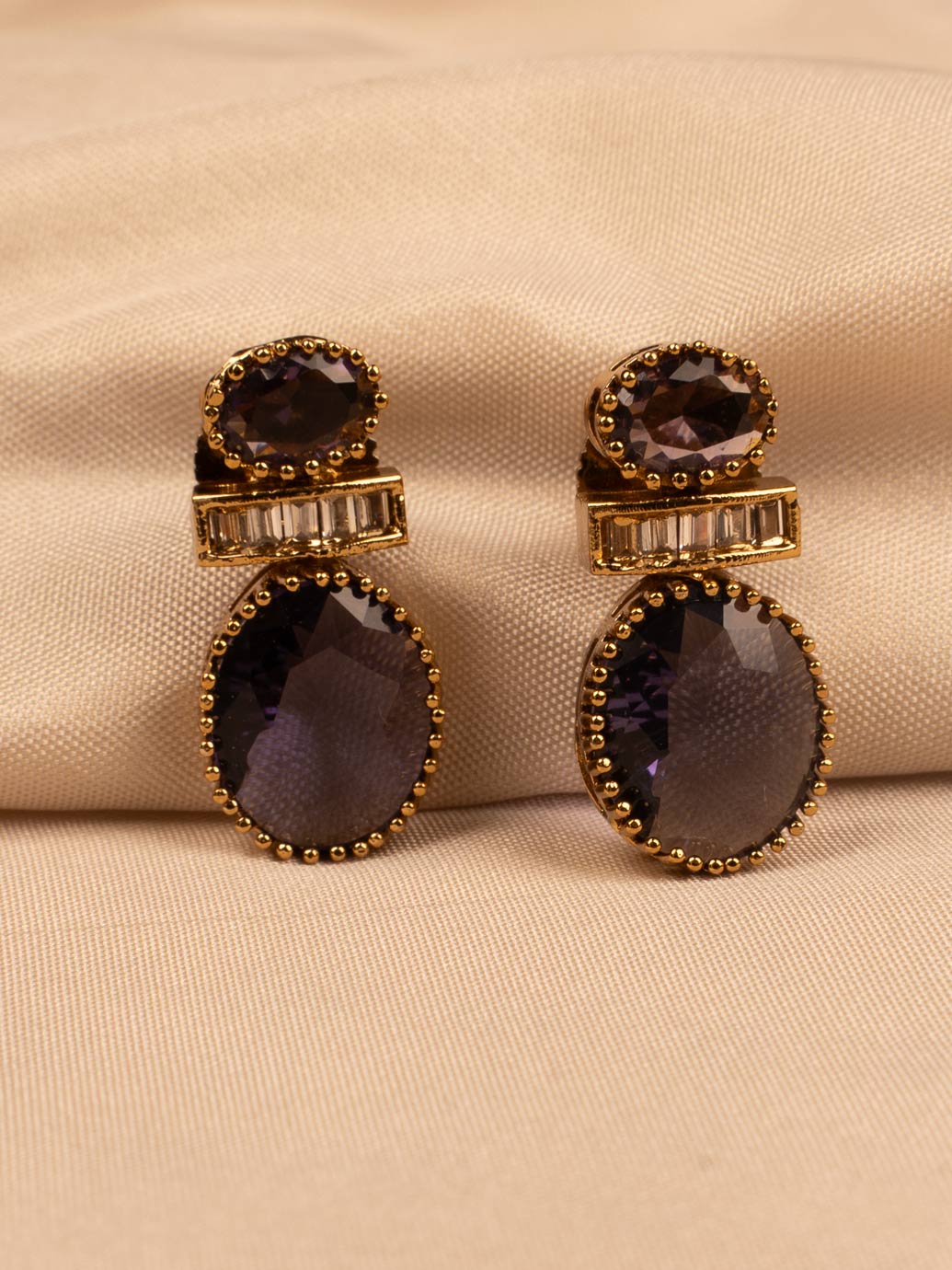 Exquisite Purple Stone Bridal Necklace Regal & Elegant for Brides KC312
