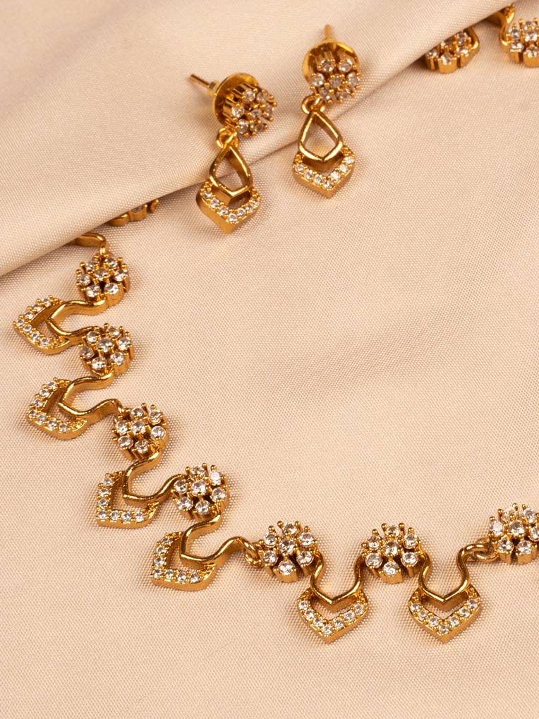 Elegant Simple White Stone Necklace – Minimal & Timeless Beauty KC321