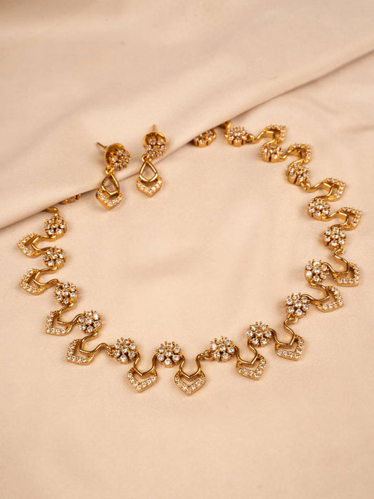 Elegant Simple White Stone Necklace – Minimal & Timeless Beauty KC321